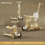 3-in-1 Kinderscooter 0–6 Jaar – Duw-, Zit- en Balansscooter met Zonnescherm - Image 9