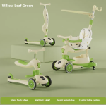 3-in-1 Kinderscooter 0–6 Jaar – Duw-, Zit- en Balansscooter met Zonnescherm - Image 12