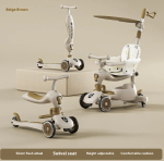 3-in-1 Kinderscooter 0–6 Jaar – Duw-, Zit- en Balansscooter met Zonnescherm - Image 10