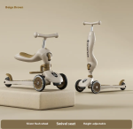 3-in-1 Kinderscooter 0–6 Jaar – Duw-, Zit- en Balansscooter met Zonnescherm - Image 4