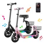 iScooter iK7 2-in-1 Kids E-Scooter with Removable Seat & Basket - Image 3